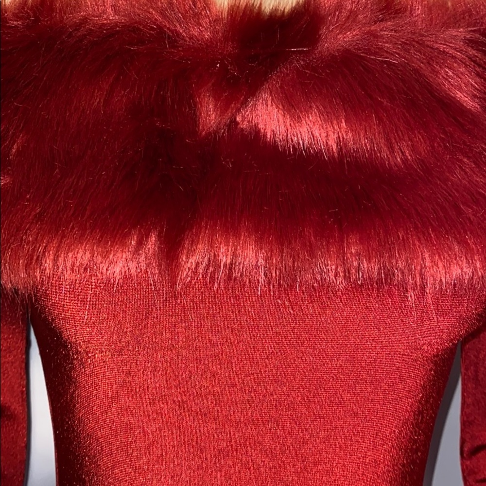 💥Host Pick!🔥Couture Red Dress🎄 - Picture 3 of 5